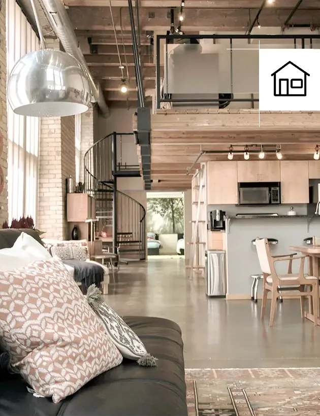 Interior de un hogar moderno: soluciones de calefacción y agua caliente para el hogar